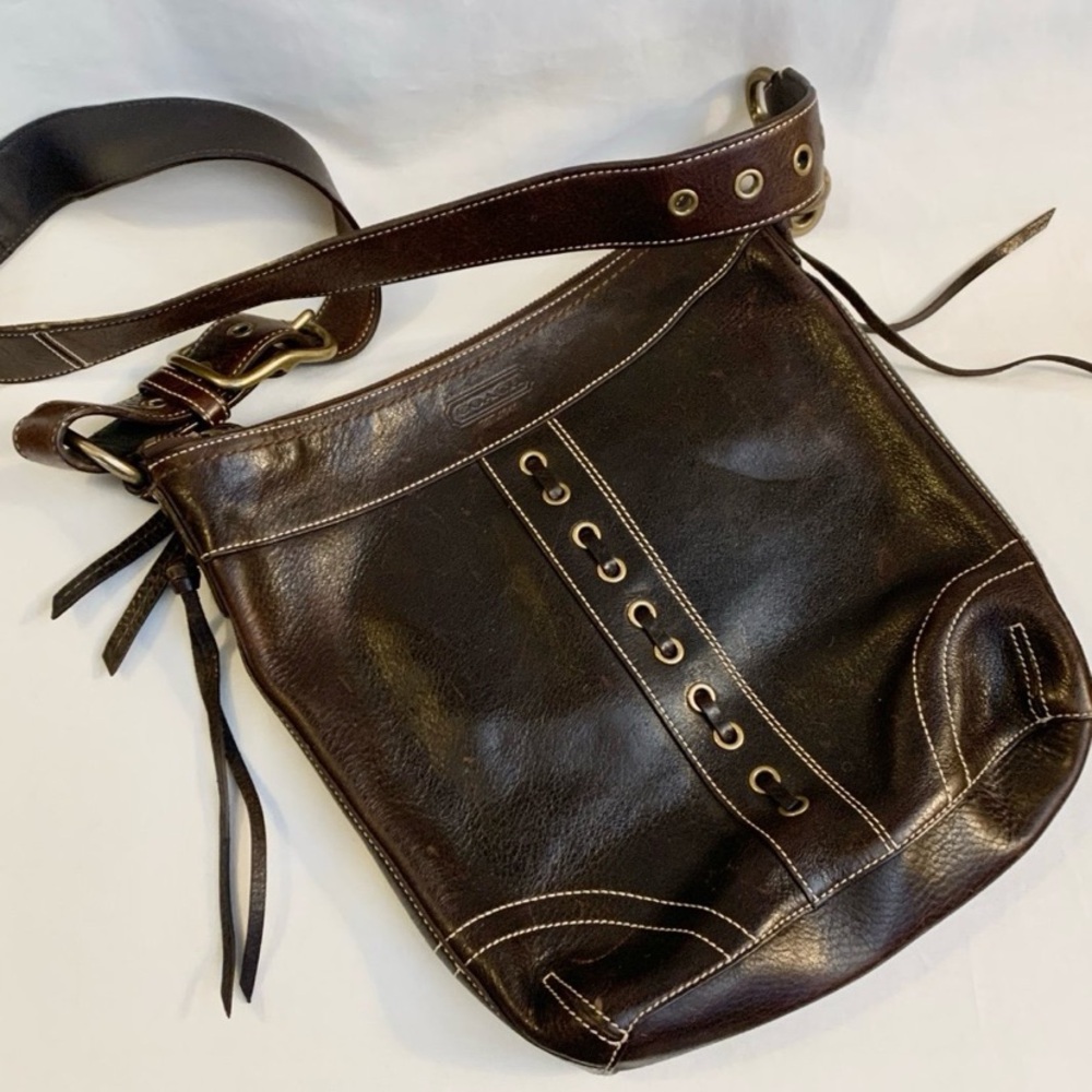 Vintage COACH Mahogany Crossbody Bag - Picture 13 of 13